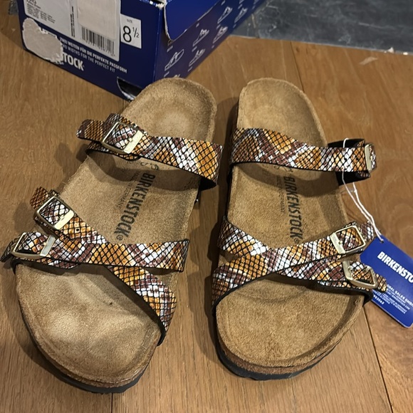 Birkenstock Women's Franca python brown size 39 new w/tag never worn sz 8.5 - Picture 4 of 5